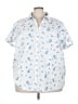Basic Editions White Short Sleeve Button-Down Shirt Size 4X - photo 1