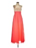 Masquerade 100% Polyester Orange Cocktail Dress Size 11 - photo 1