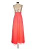 Masquerade 100% Polyester Orange Cocktail Dress Size 11 - photo 2