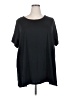 Roaman's 100% Cotton Black Short Sleeve Top Size 26 (2X) - photo 1