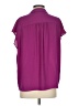 Ann Taylor LOFT 100% Polyester Solid Purple Short Sleeve Blouse Size S - photo 2