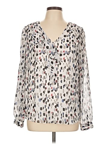 White House Black Market Long Sleeve Blouse (view 1)
