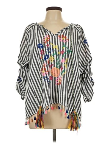 See and Be Seen 3/4 Sleeve Blouse (view 1)