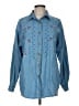 Bill Blass 100% Cotton Hearts Blue Denim Jacket Size M - photo 1