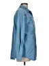 Bill Blass 100% Cotton Hearts Blue Denim Jacket Size M - photo 4