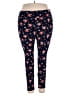 Lularoe Floral Blue Leggings Size 2X (TC2) - photo 1