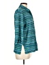 Chico's Design 100% Silk Stripes Teal 3/4 Sleeve Silk Top Size Lg (2) - photo 4