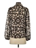 Rebecca Taylor Animal Print Brown Long Sleeve Blouse Size 4 - photo 2