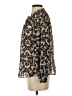 Rebecca Taylor Animal Print Brown Long Sleeve Blouse Size 4 - photo 5