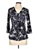 Daisy Fuentes Blue 3/4 Sleeve Blouse Size L - photo 1