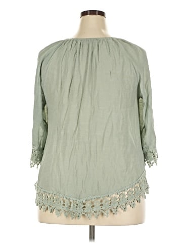 Always Indigo 3/4 Sleeve Blouse (view 2)