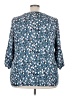 Collective Concepts 100% Polyester Blue 3/4 Sleeve Blouse Size 3X - photo 2