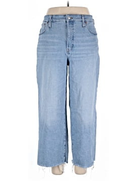 Madewell The Curvy Perfect Vintage Wide-Leg Crop Jean in Altoona Wash: Raw-Hem Edition