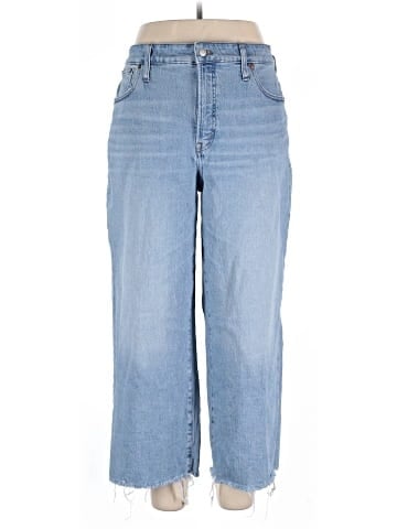 Madewell The Curvy Perfect Vintage Wide-Leg Crop Jean in Altoona Wash: Raw-Hem Edition (view 1)