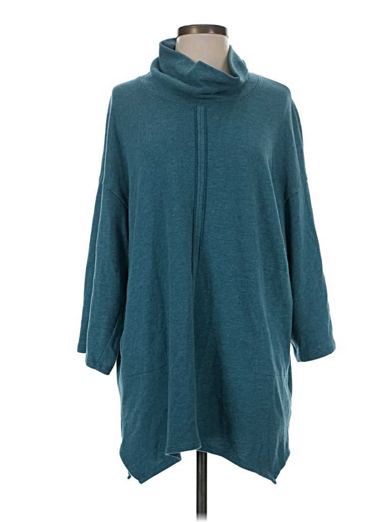 Pre-owned Purejill Poncho In Teal