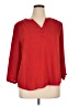 Van Heusen 100% Polyester Red 3/4 Sleeve Blouse Size XL - photo 1