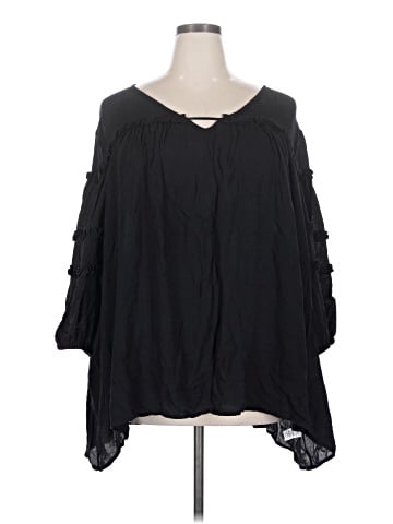 a.n.a. A New Approach 3/4 Sleeve Blouse (view 1)