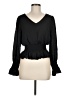 Shinestar Black Long Sleeve Blouse Size M - photo 1