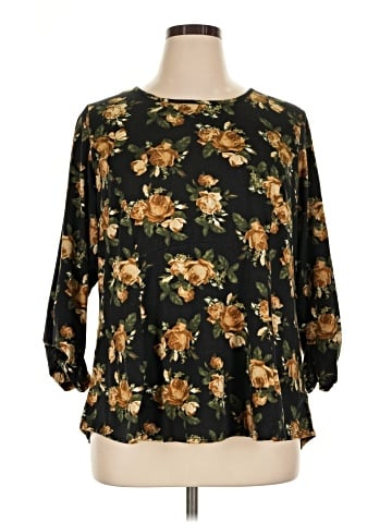 Bobeau 3/4 Sleeve Blouse (view 1)