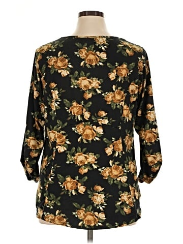 Bobeau 3/4 Sleeve Blouse (view 2)