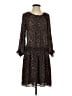 Ann Taylor LOFT 100% Polyester Tweed Black Casual Dress Size S - photo 1