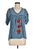 RXB Blue Short Sleeve Blouse Size M - photo 1