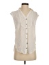 Maeve Ivory Sleeveless Button-Down Shirt Size 0 - photo 1