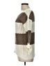Pink Rose Color Block Brown Pullover Sweater Size L - photo 5