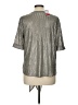 Kim & Cami Metallic Silver 3/4 Sleeve Blouse Size L - photo 2