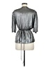 Rebecca Minkoff Metallic Silver 3/4 Sleeve Blouse Size M - photo 2