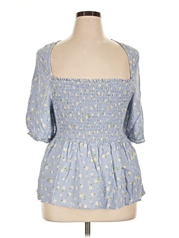 ELOQUII Short Sleeve Blouse (view 1)