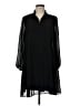 Nine West 100% Polyester Solid Black Casual Dress Size M - photo 1