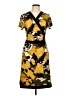 Alfani Print Yellow Casual Dress Size L - photo 1