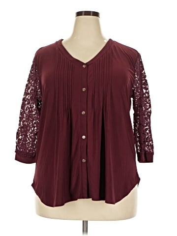 NY Collection 3/4 Sleeve Blouse (view 1)