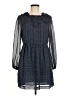 Free People 100% Polyester Polka Dots Blue Casual Dress Size 8 - photo 1
