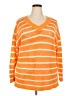 Talbots 100% Cotton Stripes Orange Pullover Sweater Size 2X - photo 1
