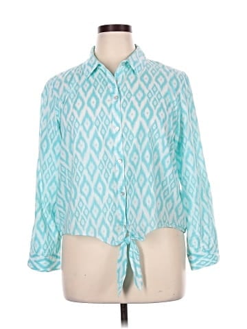 Chico's 3/4 Sleeve Button-Down Shirt (view 1)