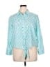 Chico's Teal 3/4 Sleeve Button-Down Shirt Size XL - photo 1