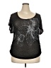 Lavish 100% Polyester Black Short Sleeve Top Size 3X - photo 1