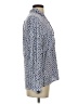 Just Living Print Blue Long Sleeve Blouse Size S - photo 4