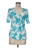 Robert Graham Teal Short Sleeve Blouse One size - photo 1