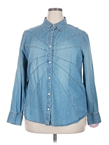 Girl Krazy Long Sleeve Button-Down Shirt (view 1)