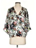 Maeve Floral Gray 3/4 Sleeve Blouse Size S - photo 1