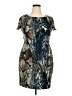 Connected Apparel Graphic Blue Cocktail Dress Size 14 - photo 1