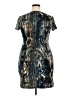 Connected Apparel Graphic Blue Cocktail Dress Size 14 - photo 2