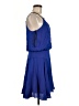 Milly Solid Blue Casual Dress Size 8 - photo 4