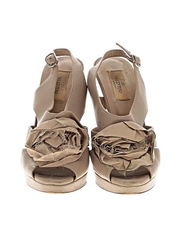 Valentino Flower Platform Slingback Heels (view 2)