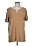Susan Graver Tan Short Sleeve Top Size L - photo 1