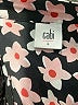 CAbi 100% Polyester Floral Black Short Sleeve Blouse Size L - photo 7