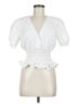 WAYF White Short Sleeve Blouse Size M - photo 1